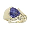14K Yellow Gold Tanzanite and Diamond Ring