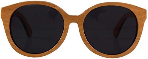 Woodzee Womens Karlie Colorblast Brown KARSKT-RNBBLK Polarized Black Sunglasses