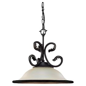 Sea Gull Lighting 65013-802 Single-Light Windsor Manor Pendant, Excavated Pearl Glass,... by Sea Gull Lighting
