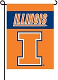Illinois Fighting Illini 2-Sided Garden Flag Set W/ #11213 Garden Pole - NCAA