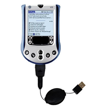 Retractable USB Cable for the Palm palm m130 with Power Hot Sync and Charge capabilities - uses Gomadic TipExchange Technology