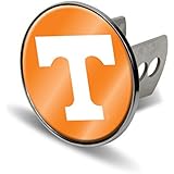 NCAA Tennessee Volunteers Laser Cut Metal Hitch Cover, Large, Silver