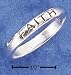 Plain Sr-1482 : Sterling Silver Lightweight & Narrow ''faith'' Band Ring Ring Size 07