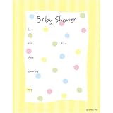 Pastel Polka-Dots Baby Shower Invitations (8 count)