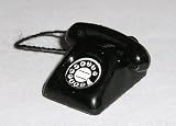 Black Bakerlite Telephone Dolls House Furniture 1/12th Scale