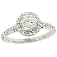 Halo Style Diamond Engagement Ring (Ctr Not Incl)