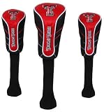 Texas Tech Red Raiders College NCAA Logo Nylon Graphite Golf Set of 3 Headcovers