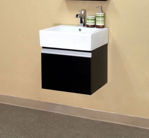 20.3 Inch Square Single Sink Vanity Wood (Dark Espresso) (22