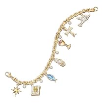 Life Of Jesus Inspirational Charm Bracelet: Christian Jewelry Gift by The Bradford Exchange