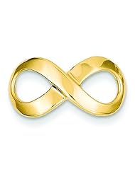 14K Gold Fancy Infinity Chain Slide Pendant Jewelry