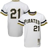 Mitchell & Ness Pittsburgh Pirates #21 Roberto Clemente 1971 Authentic Throwback Jersey (46)
