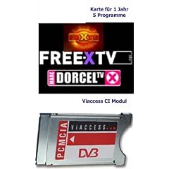 Bundle Dorcel TV und Free-X TV Karte 5 Sender 12 Monate + Viaccess Modul, f�r Satempfang �ber Hotbird 13� Grad Ost