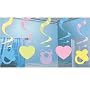 Baby Shower Hanging Swirl Decorations (5 count)