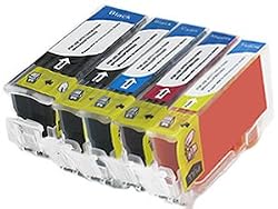 5pk "Perfect-CLR" NON-OEM CLI-221 PGI-220 compatible Ink Cartridge: (1) PGI 220 black, (1) CLI 221 yellow, (1) CLI 221 cyan, (1) CLI 221 magenta, (1) CLI 221 black. Fits Canon All-in-One Machines PIXMA MP620 PIXMA MP980 PIXMA MX860 Canon Photo Printers PIXMA iP3600 PIXMA iP4600