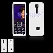 White Solid Silicone Skin Cover Case Cell Phone Protector for ZTE C78