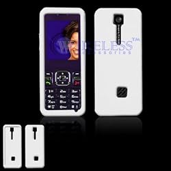 White Solid Silicone Skin Cover Case Cell Phone Protector for ZTE C78