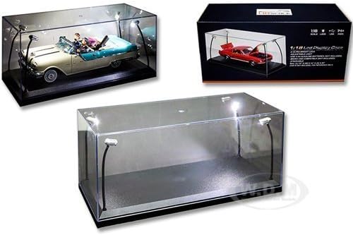 Collectible Display Show Case with LED Lights for 1/18 1/24 Models by Diecast Models Wholesale 9910 by Diecast Models Wholesale