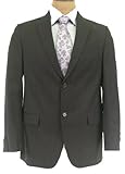 IMAGE OF Jack Victor Mens SB 2 Button Black Pinstripe Wool Suit - Size 36S