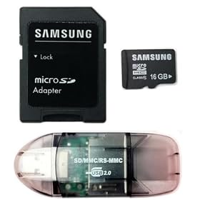 Samsung 16Go Classe 10 MicroSDHC Haute Vitesse de Carte M�moire avec adaptateur SD et Lecteur USB