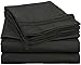 Clara Clark 1800 Premier Series 4pc Bed Sheet Set - King, Black