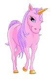Einhorn Wandtattoo Wandsticker farbig 44 x 70cm Motiv: #101AP