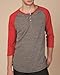Alternative AA1989 3/4-Sleeve Raglan Henley - Eco Grey/Eco True Roy - S