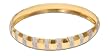 Gold and Rodium Plated Bangle Bracelets Womens Costume Jewelry in Indian-Style 2.3 inches
