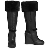 41wfc1qHNRL. SL160  Eddie Bauer Tall Shearling Wedge Boots