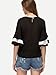 Floerns Women's Ruffle Bell Sleeve Casual Blouse Tops