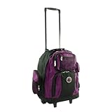 Transworld Roll-Away Deluxe Rolling Backpack - Purple