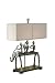 Tamil Musicians Table Lamp in Olive Bronze