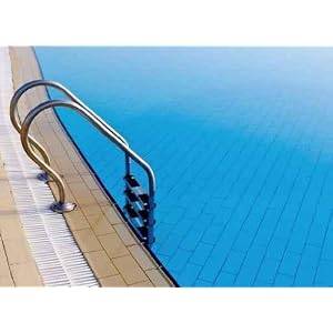 Swimming Pool with Ladder – Peel and Stick Wall Decal by Wallmonkeys