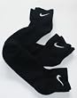 Nike Women's Performance Quarter Crew Socks 3 Pair - Shoe Size: 6-10 Black - Made in USA