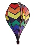 Black Rainbow Hot Air Balloon - No Spinner Tail