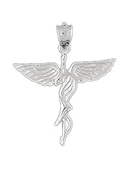 CleverEve Designer Series 14K White Gold Pendant Medical Themed 1.3 grams