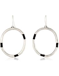 The SAK Medium Wrapped Earwire Silver Hoop Earrings
