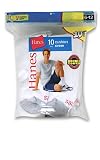 Hanes 184/10 CUSHION CREW - WHT W/GRY HEEL & TOE