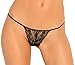 Rene Rofe womens Crotchless Got Your Back adult exotic thong underwear, Black, Small-Medium US