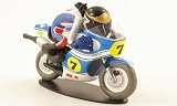 joe bar team suzuki 500 RG barry sheene 1975 bike and figure 1.18ish scale hand painted modelIMAGE