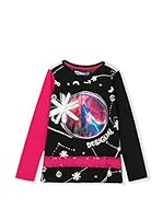 Desigual Camiseta Manga Larga Nueva York (Negro)