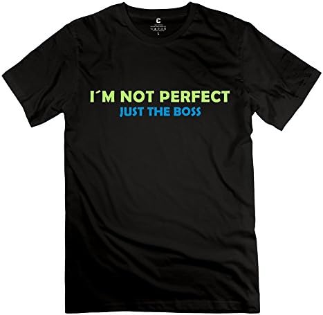SIFU I¡äm Not Perfect - Just The Boss T-shirt,Short Sleeve T Shirt Black Small