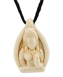 Intricately Detailed Hand Casted Serene Tara Buddhist Pendant