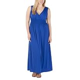 Mossimo Black® Plus Smocked V-Neck Maxi Dress- Blue