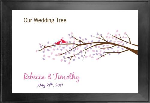 Thumbprint Guest Book Wedding Tree # 6 16x24 for 50-75 guests