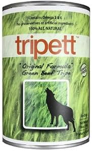 Tripett Green Beef Tripe Original Formula Canned Dog Food 24*5.5oz