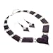 Purple Abalone Inlay Necklace and Earrings Set in Heart Style - 2.5'' Earrings, 16-18'' Adjustable Necklace