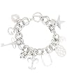 G by GUESS Charm Silver Chain Bracelet, SILVER