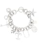 G by GUESS Charm Silver Chain Bracelet, SILVER