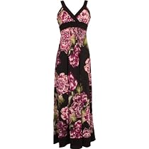 Purple Floral Print Maxi Dress JR Plus Size