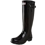 Hunter Women's Original Tall Welly Gloss Rubber Boot,Black,6 UK (US Women's 8 M)